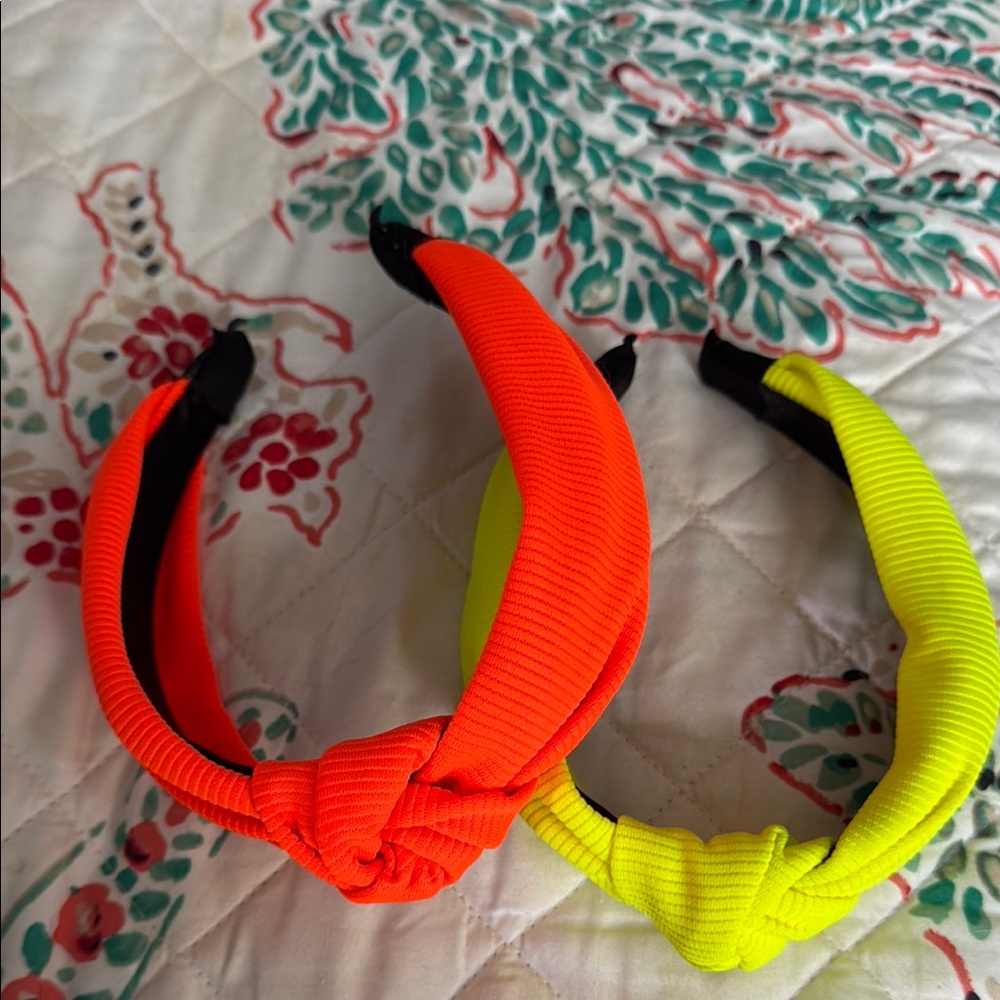 Vibrant Orange and Yellow Padded Hair Accessories